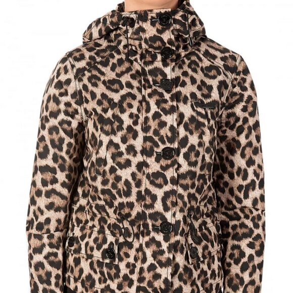 Michael Kors Leopard Print Hooded Jacket - Size XS - Picture 2 of 10
